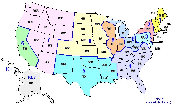 USA Callsign Map